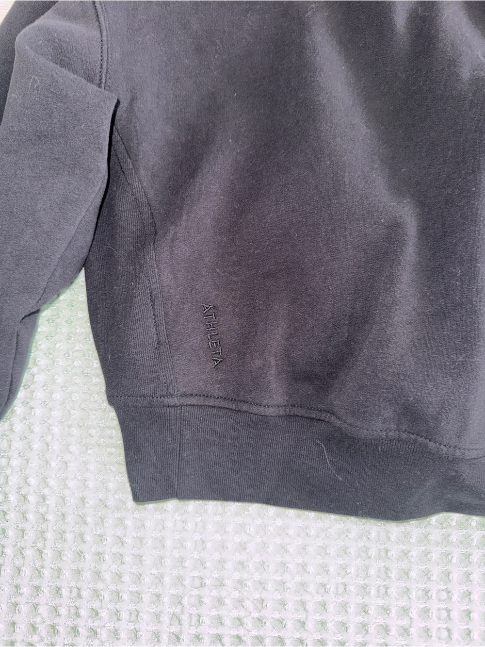 Athleta Seasoft Quarter Zip Sweatshirt Black Pullover Small - Picture 5 of 5